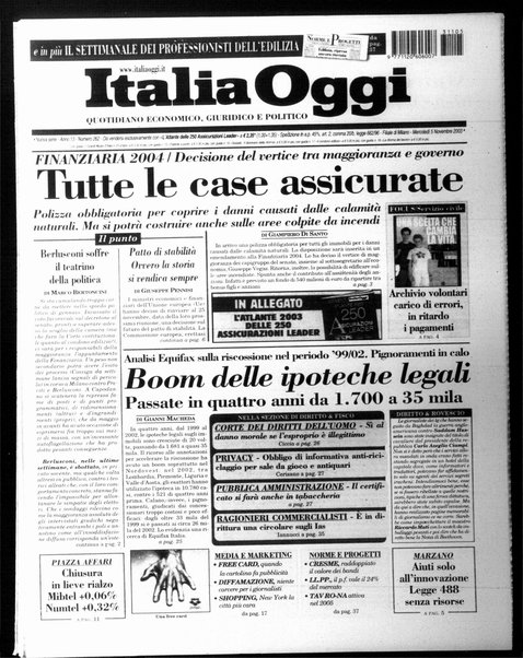 Italia oggi : quotidiano di economia finanza e politica